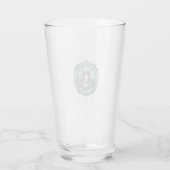 Einhorn-Wald-Magie-Gesellschaft Grafikdesign Weiß Glas (Rückseite)