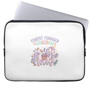 Einhorn-Wald-Sammler-Einhorn-Grafikdesign Weiß Laptopschutzhülle