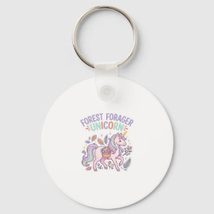 Einhorn-Wald-Sammler Einhorn-Grafikdesign Weiß Schlüsselanhänger