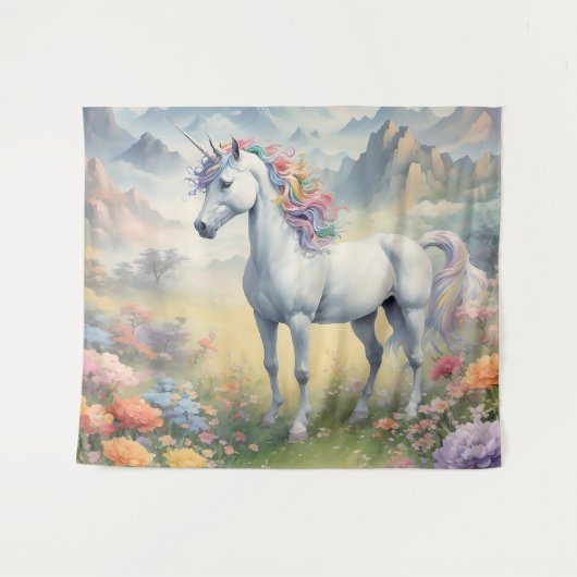 Einhorn Wandteppich (Vorderseite (Horizontal))