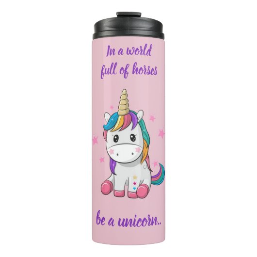 Einhorn-Wärmebecher  Thermosbecher (Vorderseite)