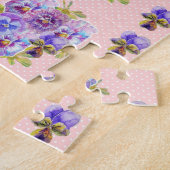 Einhorn-Wasserfarbe-Rosa-Blumen-Mädchen-Name-Decke Puzzle (Seite)