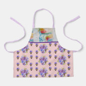 Einhorn Wasserfarben Malerei Blassrosa Schürze (Vorderseite)