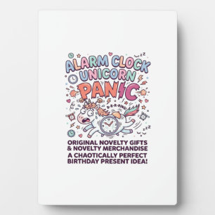 Einhorn Wecker Einhorn Panik Fett Typography Fotoplatte