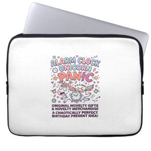 Einhorn Wecker Einhorn Panik Fett Typography  Laptopschutzhülle
