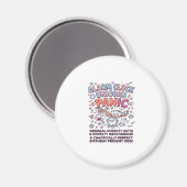 Einhorn Wecker Einhorn Panik Fett Typography  Magnet (Vorderseite/Rückseite)