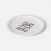 Einhorn Wecker Einhorn Panik Fett Typography Pappteller (Schrägansicht)
