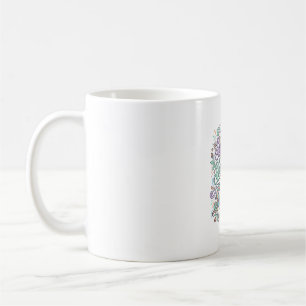 Einhorn Weiches Herz Scharfe Hörner Weißer Hinterg Kaffeetasse