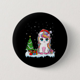 Einhorn Weihnachten für Mädchen Kinder San Gottard Button