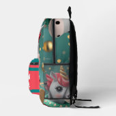 Einhorn Weihnachten Personalisierte Kinder Bedruckter Rucksack (Rechts)