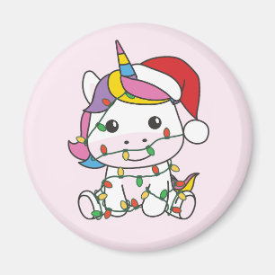 Einhorn Weihnachts Winter Tiere Feiertag Unicorns Magnet