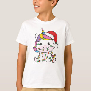 Einhorn Weihnachts Winter Tiere Feiertag Unicorns T-Shirt
