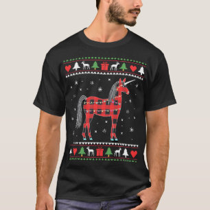 Einhorn-Weihnachtsbaum-Lichter-Dekoration Xmas Pul T-Shirt