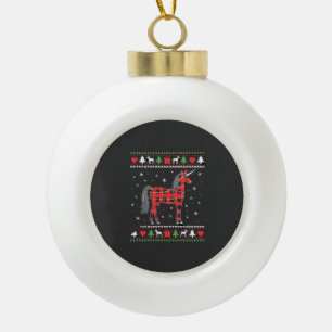 Einhorn-Weihnachtsbaum-Lichter-Dekoration Xmas Swe Keramik Kugel-Ornament
