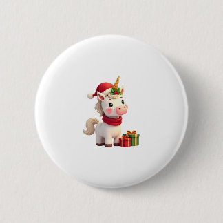 Einhorn-Weihnachtsdekoration Santa Einhorn Weihnac Button