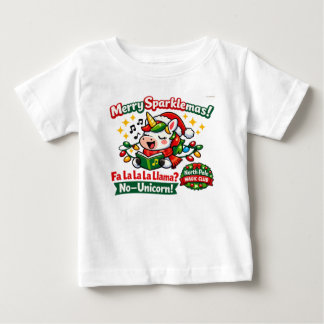 Einhorn-Weihnachtsdesign Baby T-shirt