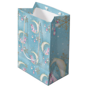 Einhorn-Weihnachtsmond Mittlere Geschenktüte
