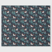 Einhorn Weihnachtswrapping Paper Geschenkpapier (Flach)