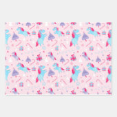 Einhorn Weihnachtswrapping Paper Sheets Geschenkpapier Set (Vorderseite 2)