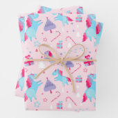 Einhorn Weihnachtswrapping Paper Sheets Geschenkpapier Set (Beispiel)