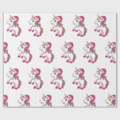 Einhorn Weihnachtswrapping Paper, Unicorn Geschenkpapier (Flach)