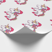 Einhorn Weihnachtswrapping Paper, Unicorn Geschenkpapier (Ecke)