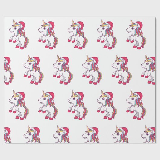 Einhorn Weihnachtswrapping Paper, Unicorn Geschenkpapier (Flach)