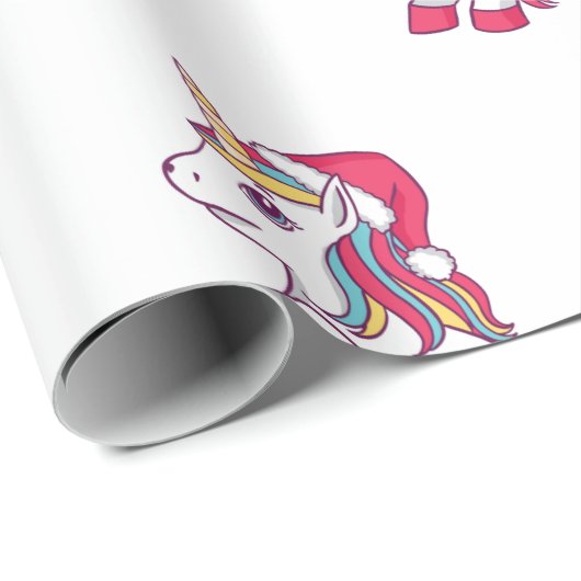 Einhorn Weihnachtswrapping Paper, Unicorn Geschenkpapier (Rolleneckpunkt)