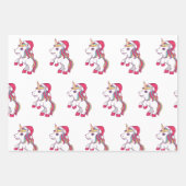 Einhorn Weihnachtswrapping Paper, Unicorn Geschenkpapier Set (Vorderseite)