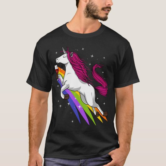 Einhorn-Weinparty T-Shirt (Vorderseite)