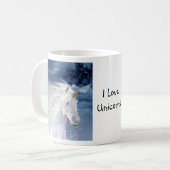 Einhorn-Weiß-Schönheit Kaffeetasse (Vorderseite Links)