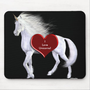 Einhorn-Weiß-Schönheit Mousepad