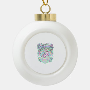 Einhorn-Wiederbelebung mit Funkeln Premium-Vektor- Keramik Kugel-Ornament