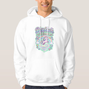 Einhorn-Wiederbelebung mit Glitzer Premium-Vektor- Hoodie