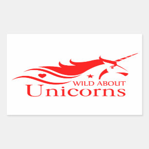 Einhorn, Wild über Unicorn, Einhorn Rechteckiger Aufkleber