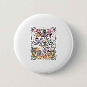 Einhorn Wild West Magie Original Button