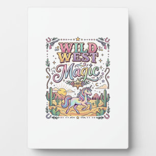 Einhorn Wild West Magie Original Fotoplatte