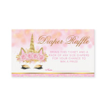 Einhorn-Windel-Raffle-Tickets