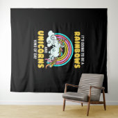Einhorn wird ein Regenbogen und ein Einhorn Wandteppich (Beispiel (Horizontal))