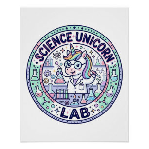 Einhorn Wissenschaft Einhorn Labor POD Fertig Bekl Poster