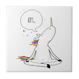 Einhorn-Yoga-lustiger Einhorn-Liebhaber Fliese