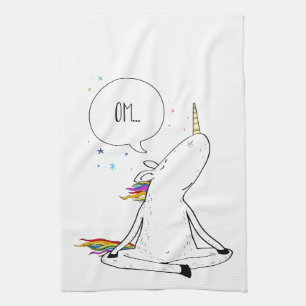 Einhorn-Yoga-lustiger Einhorn-Liebhaber Geschirrtuch