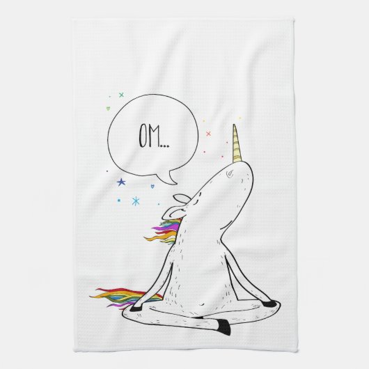 Einhorn-Yoga-lustiger Einhorn-Liebhaber Geschirrtuch (Vertikal)