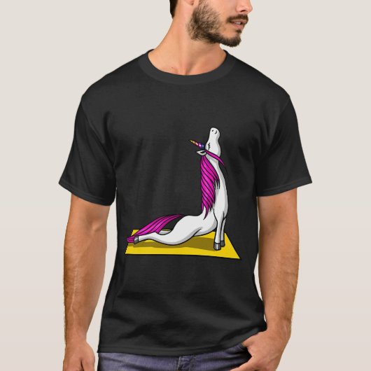 Einhorn-Yoga-Workout T-Shirt (Vorderseite)