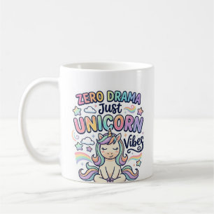 Einhorn Zero Drama Nur Einhorn Stimmung Fett Typog Kaffeetasse