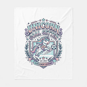 Einhorn-Ziel-Getter Retro-Stil Grafik-T-Shirt-Desi Fleecedecke