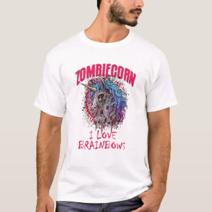 Einhorn Zombie Zombiecorn Ich Liebe T-Shirt