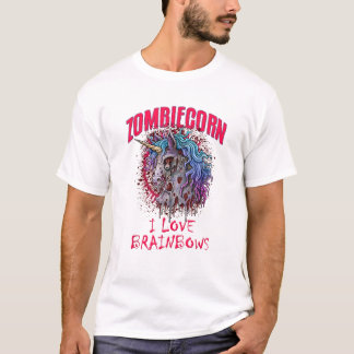 Einhorn Zombie Zombiecorn Ich Liebe T-Shirt