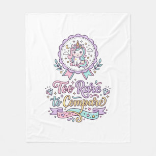 Einhorn zu selten, um süßes Pastell-T-Shirt zu ver Fleecedecke