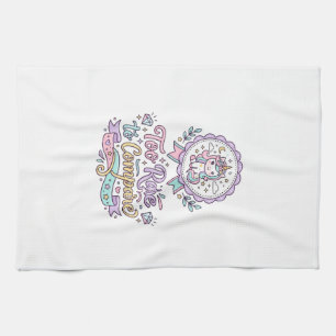 Einhorn zu selten, um süßes Pastell-T-Shirt zu ver Geschirrtuch